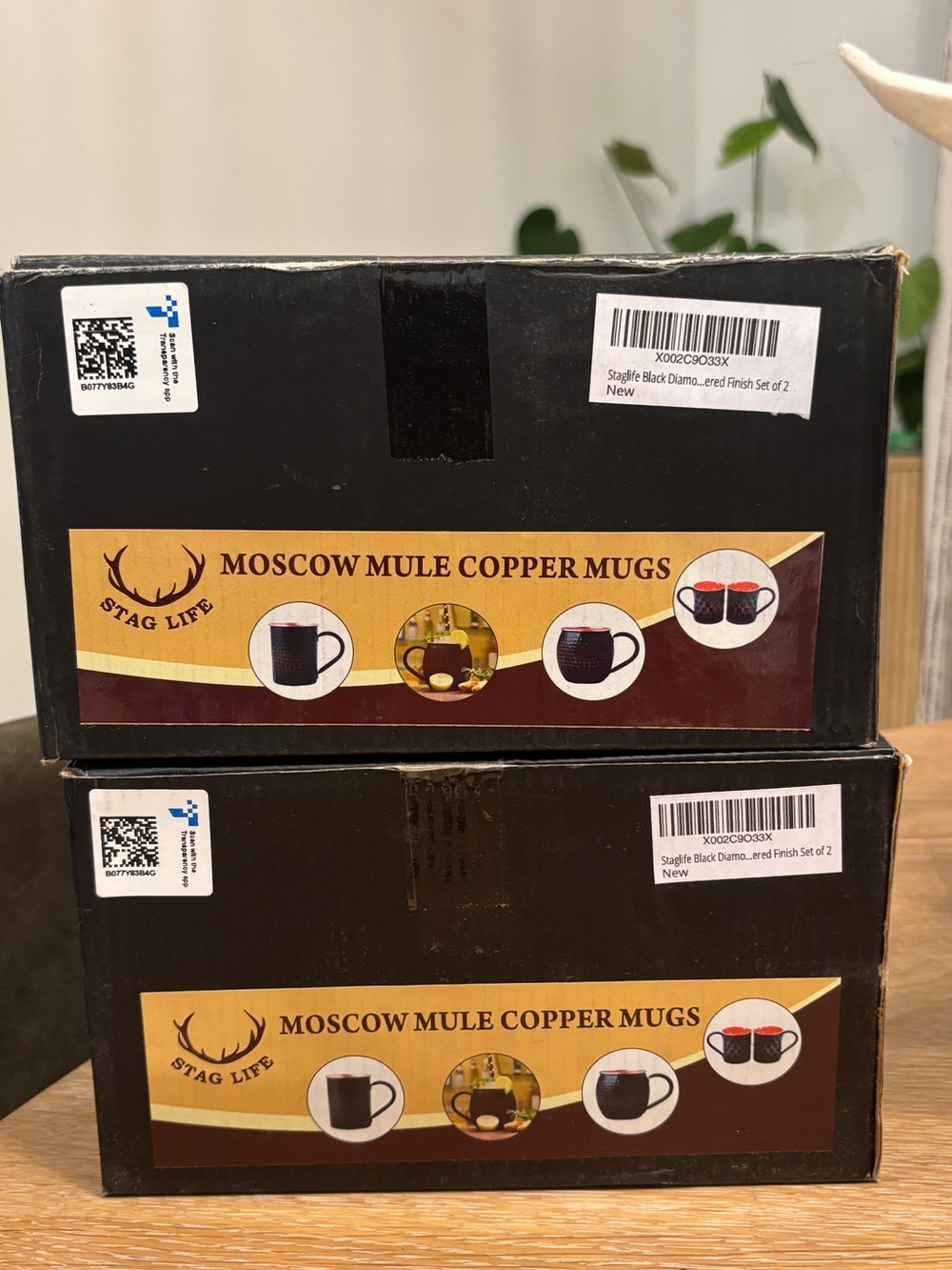 New Moscow Mule Copper Mugs - Black Finish (4 total)